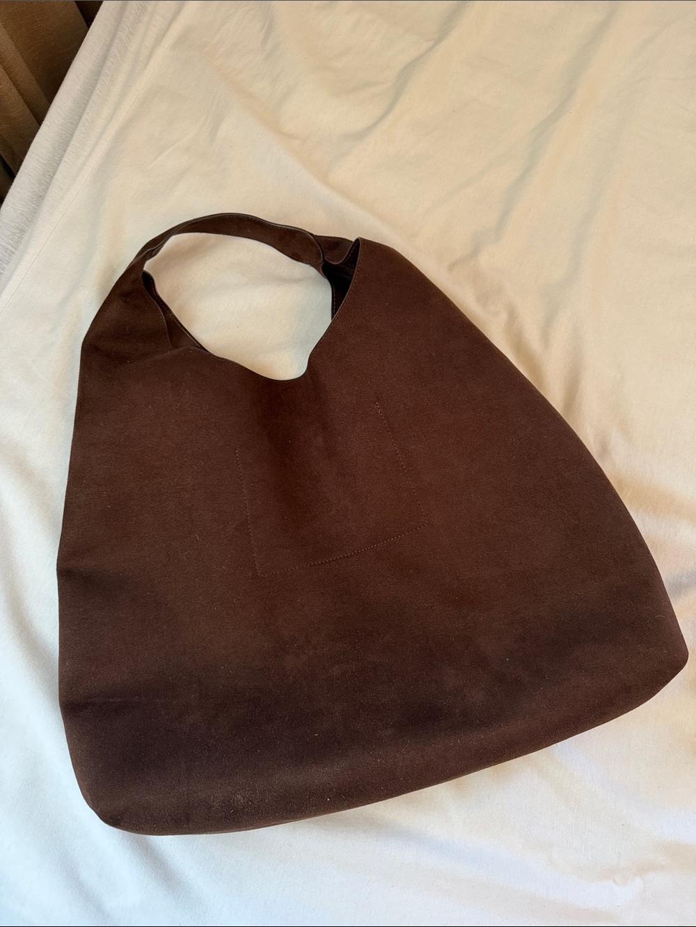 Gap Brown Suede Slouchy Tote Bag - Picture 2 of 4